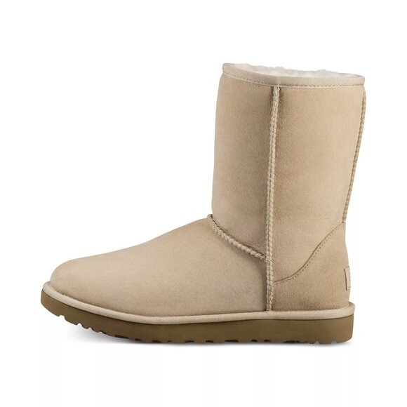 UGG Womens Comfortable Round Toe Classic II Short Boots Sand Size 10M NIB - Picture 2 of 7